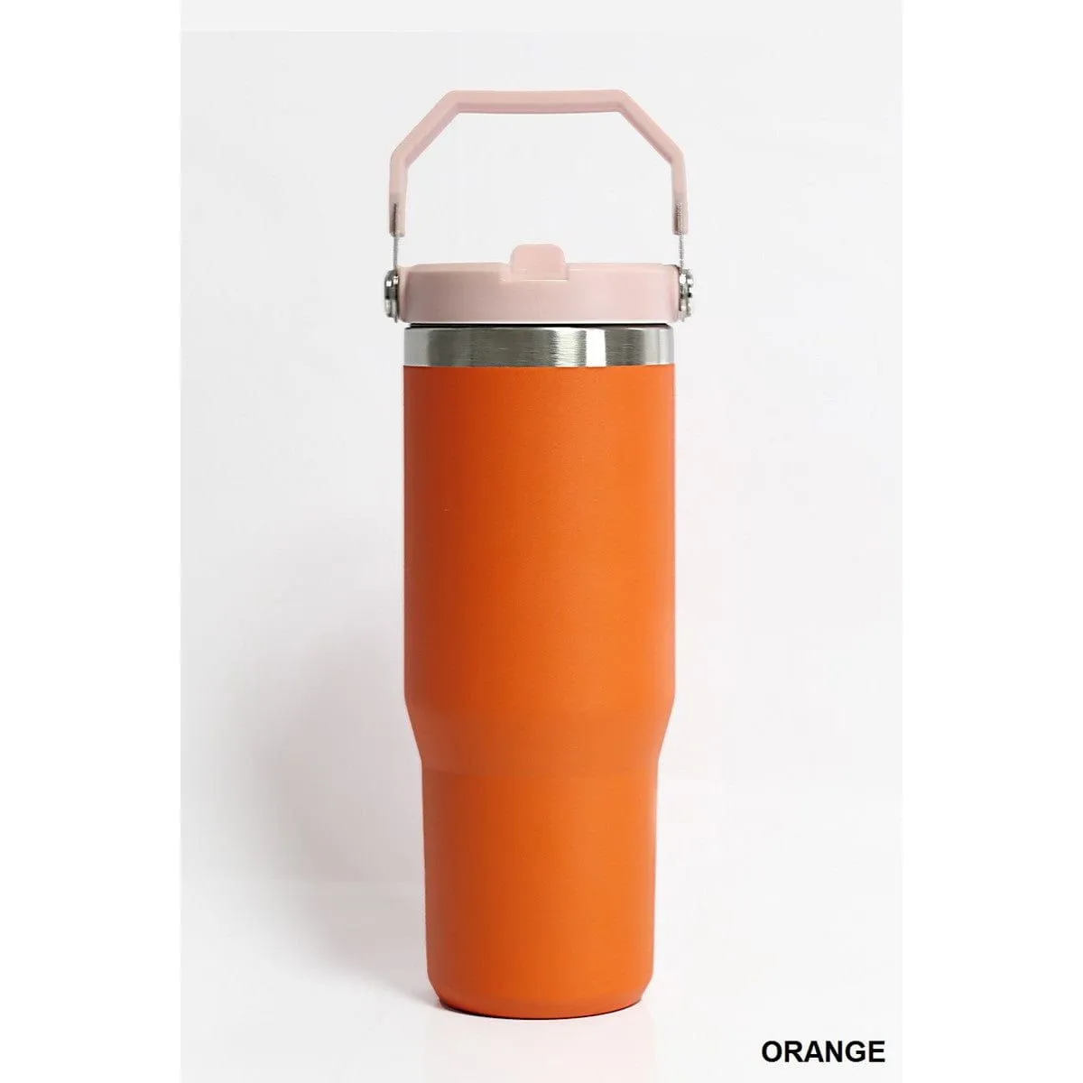 30oz Stainless Steel Flip Straw Tumbler
