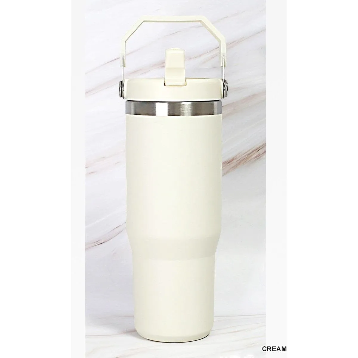 30oz Stainless Steel Flip Straw Tumbler