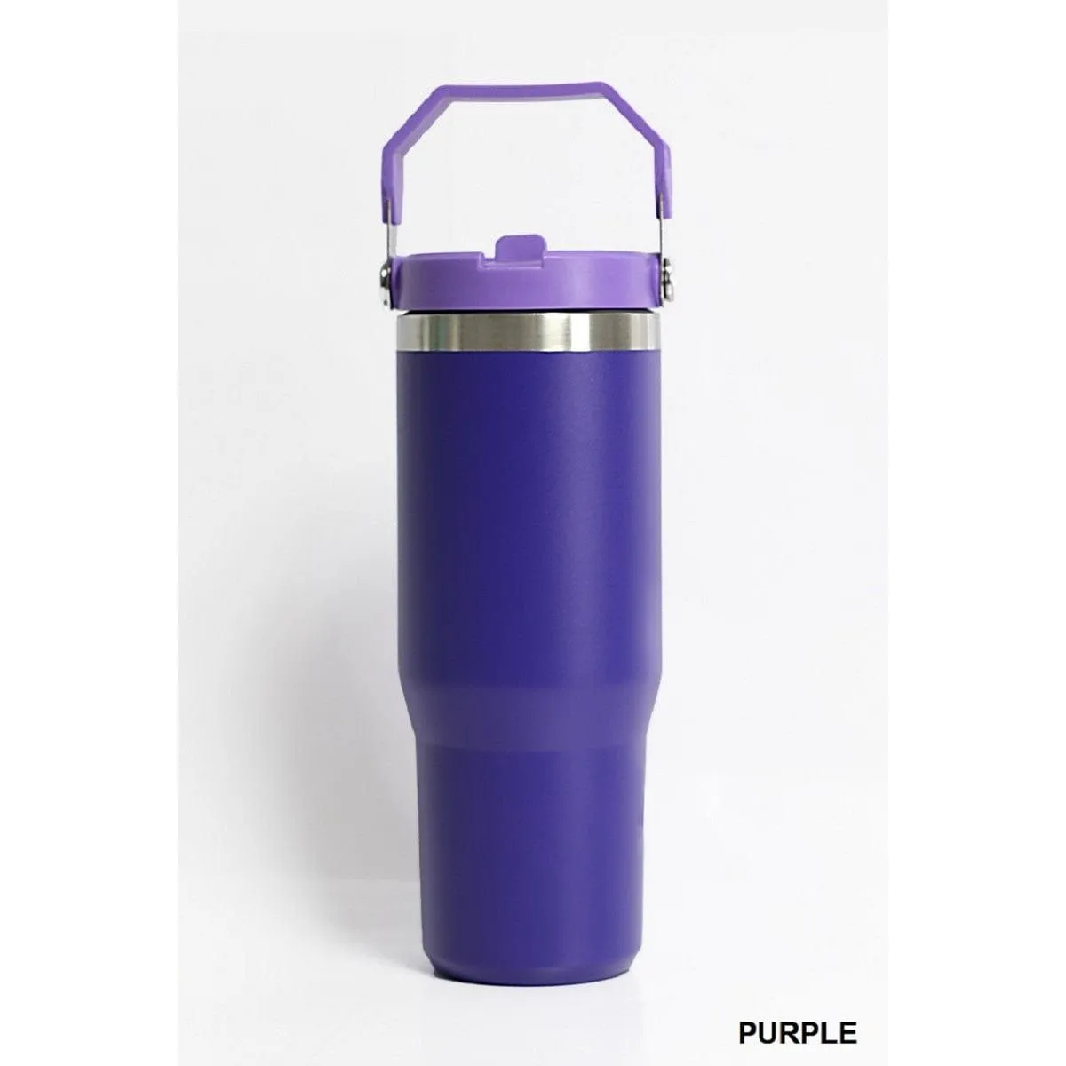 30oz Stainless Steel Flip Straw Tumbler