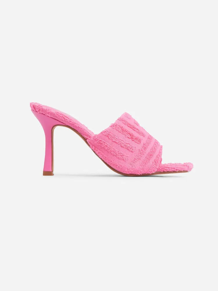 Amozae-Toweling Square Toe Heels