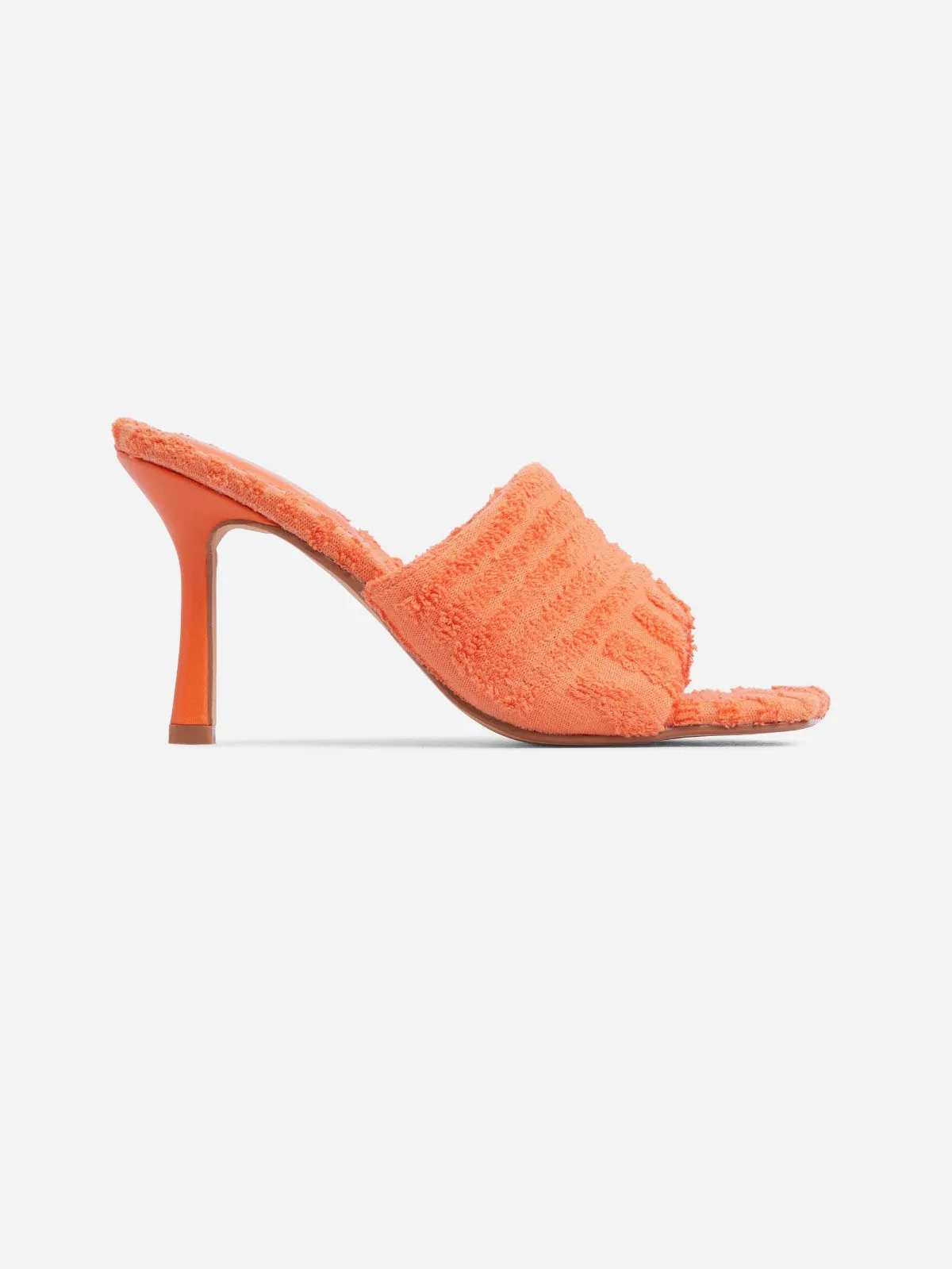 Amozae-Toweling Square Toe Heels