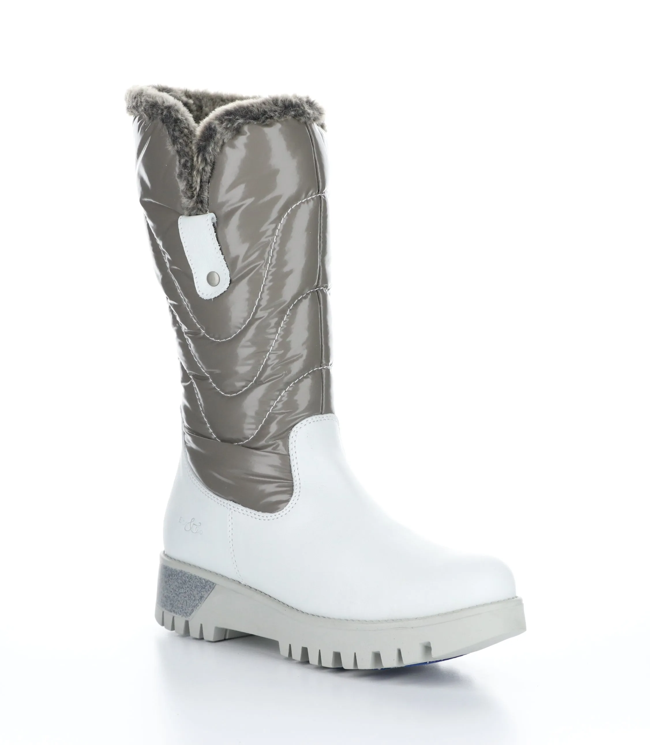 ASTRID White/Grey/Greywhite Zip Up Boots