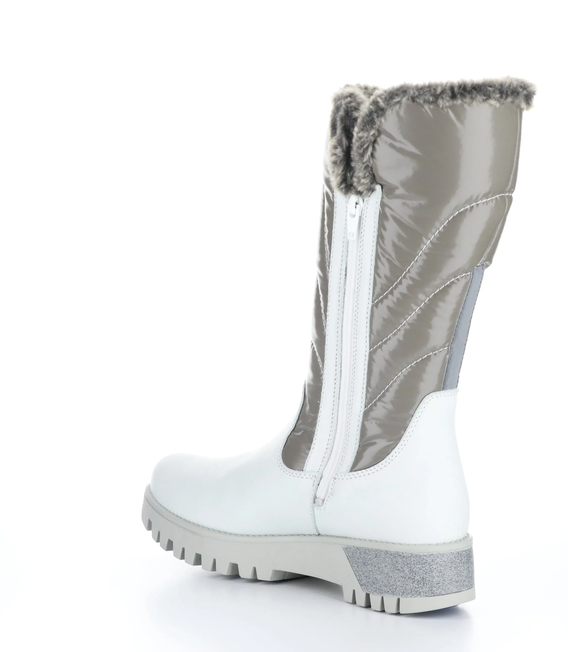 ASTRID White/Grey/Greywhite Zip Up Boots