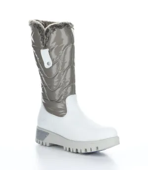 ASTRID White/Grey/Greywhite Zip Up Boots