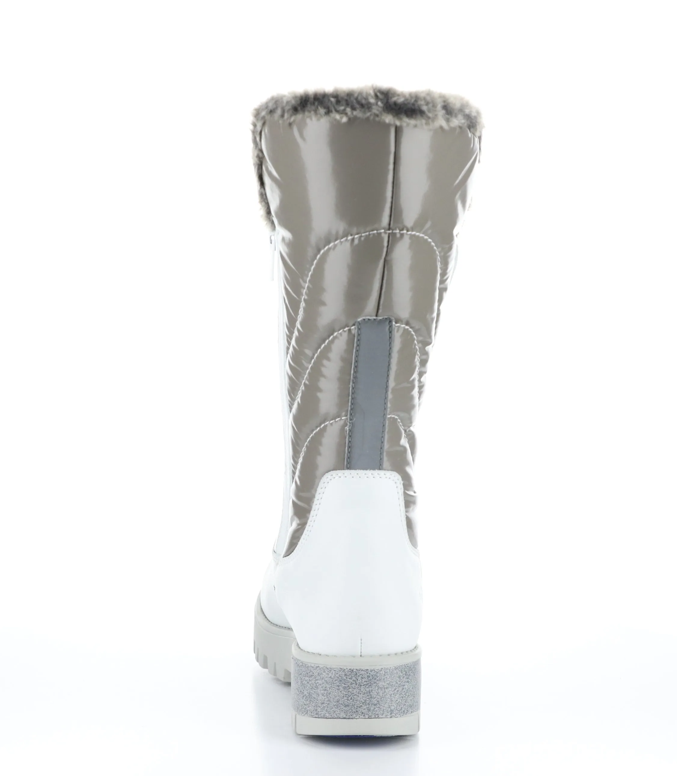 ASTRID White/Grey/Greywhite Zip Up Boots