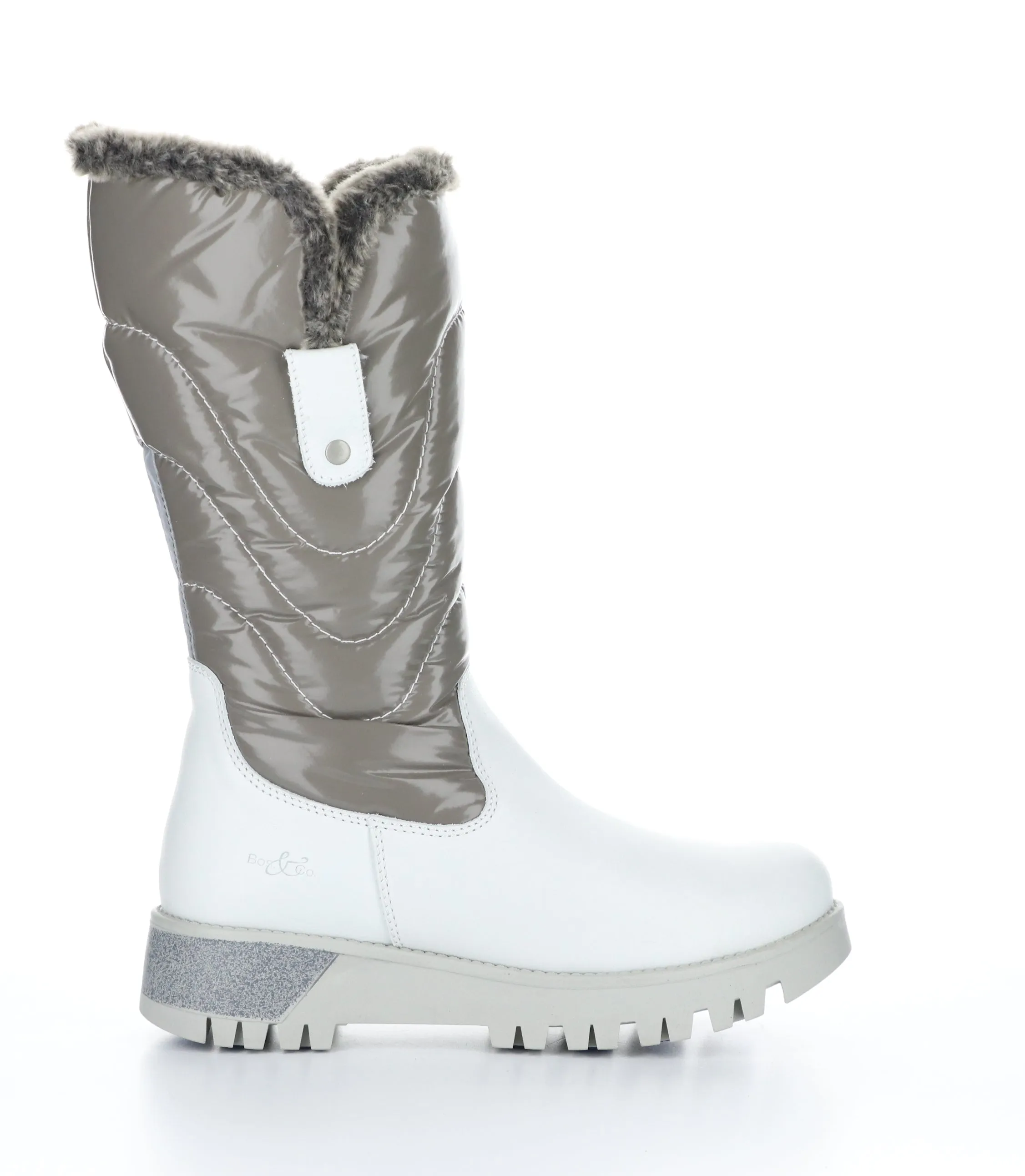 ASTRID White/Grey/Greywhite Zip Up Boots