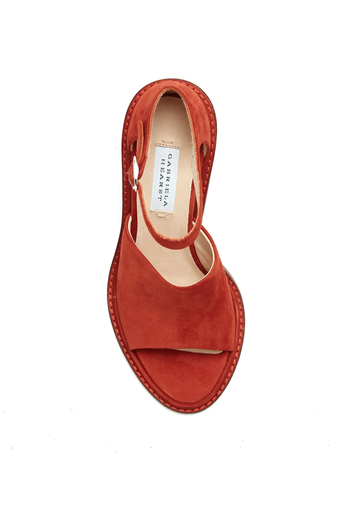 Beau Heel in Rust Suede