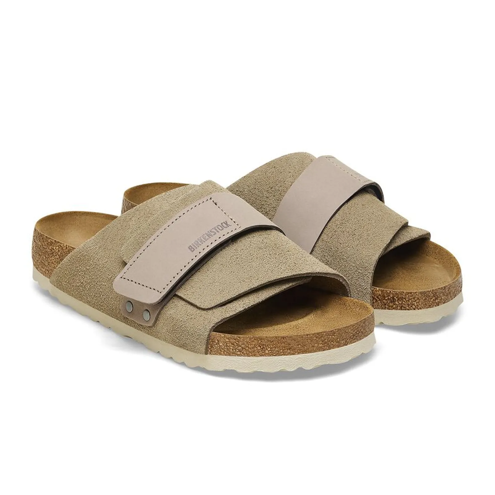 Birkenstock Kyoto Narrow Slide Sandal (Women) - Taupe Suede