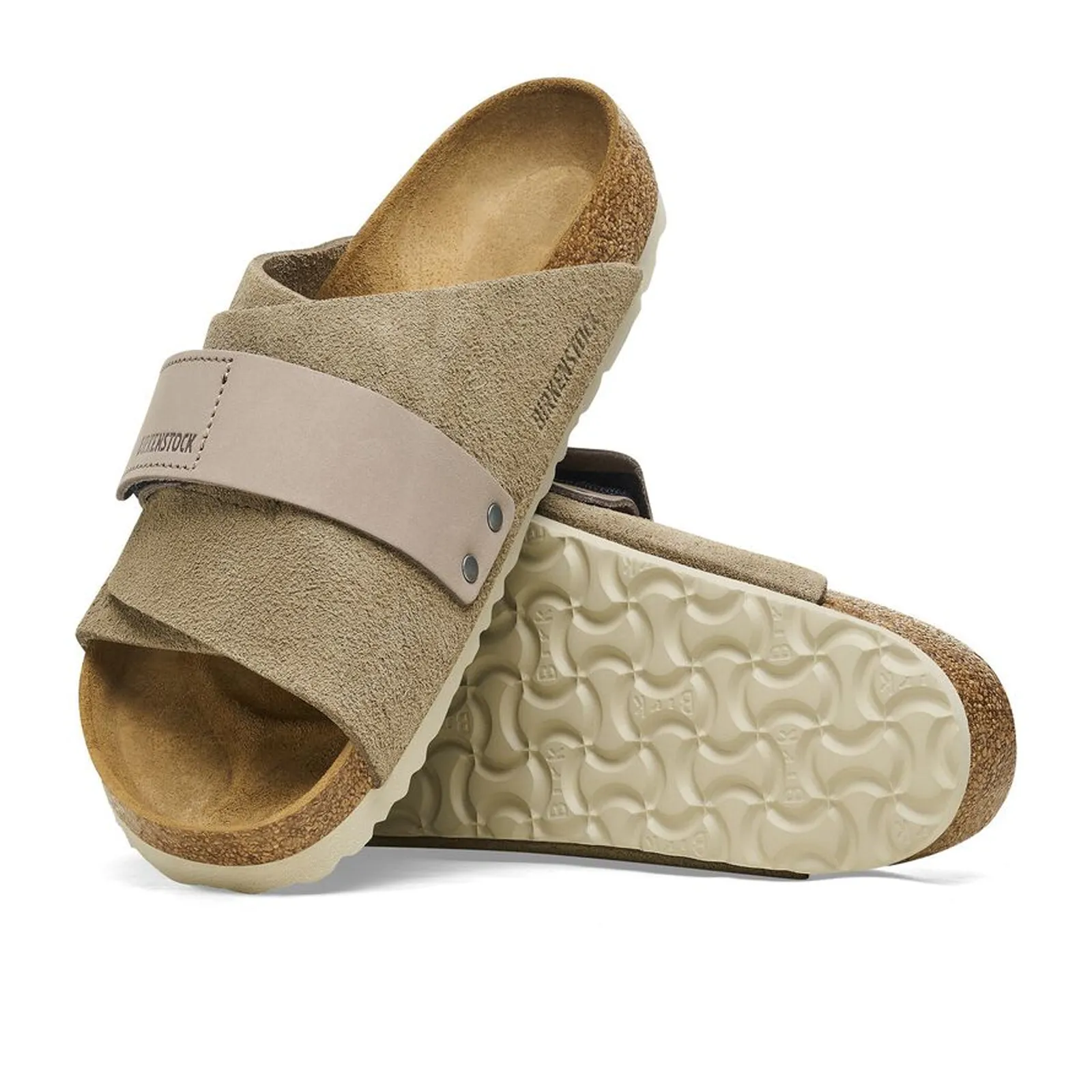 Birkenstock Kyoto Narrow Slide Sandal (Women) - Taupe Suede