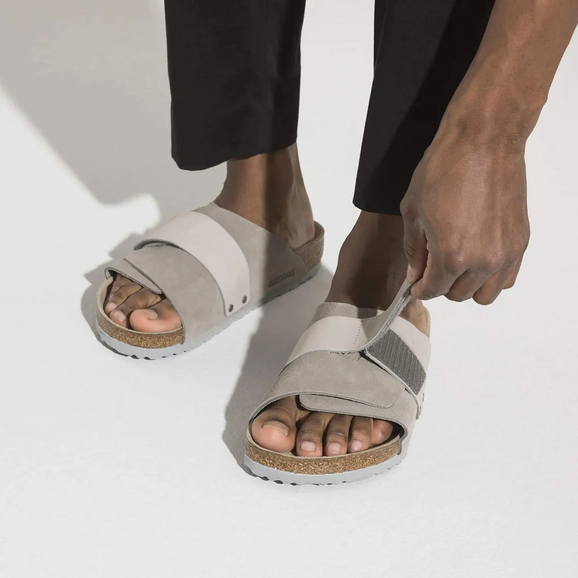 Birkenstock | KYOTO NUBUCK/SUEDE LEATHER  { GRAY