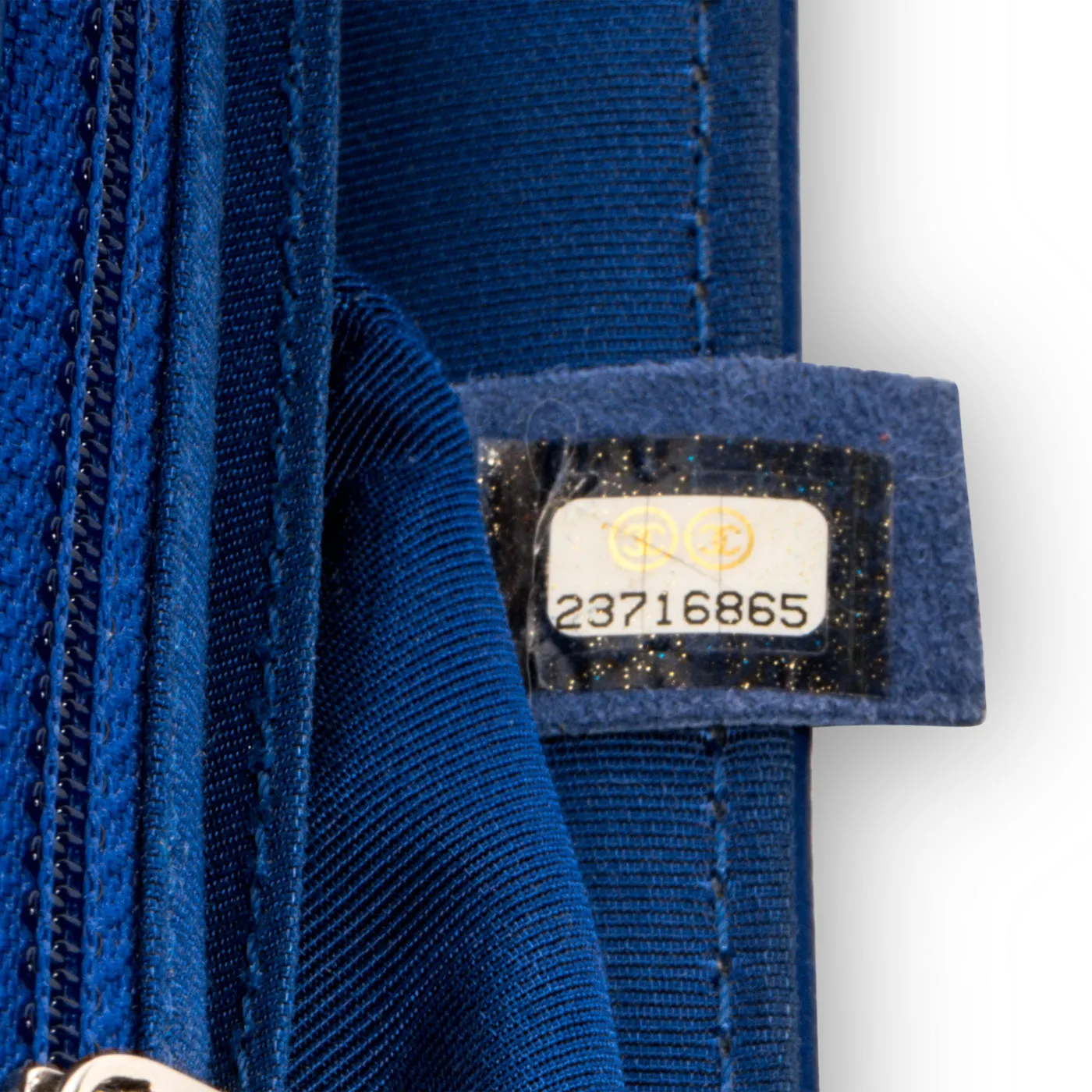 Blue Chevron Single Flap Bag