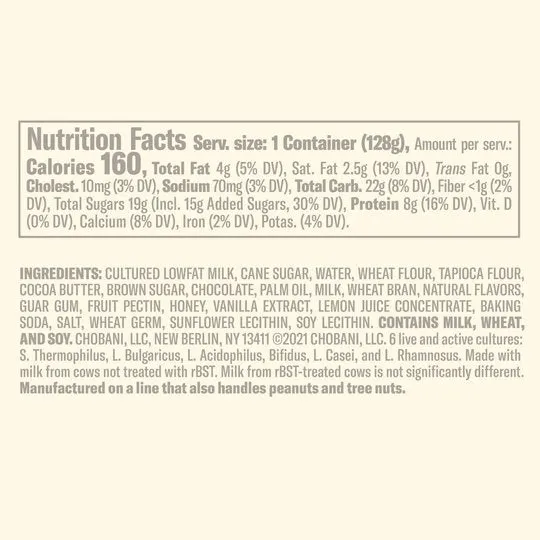 Chobani Flip Low-Fat Greek Yogurt, S'more S'mores 4.5 oz Plastic