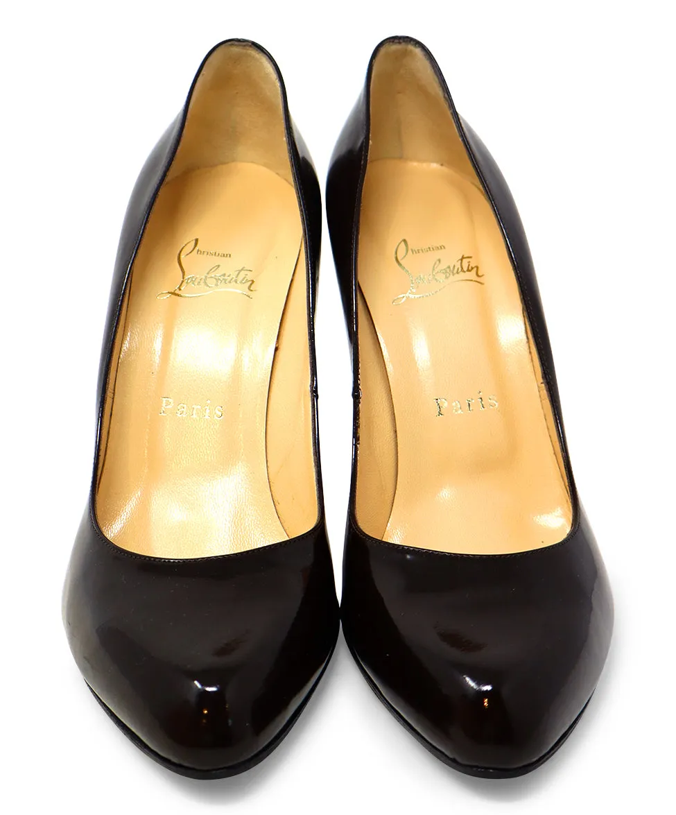 Christian Louboutin Brown Patent Leather Heels sz 9.5