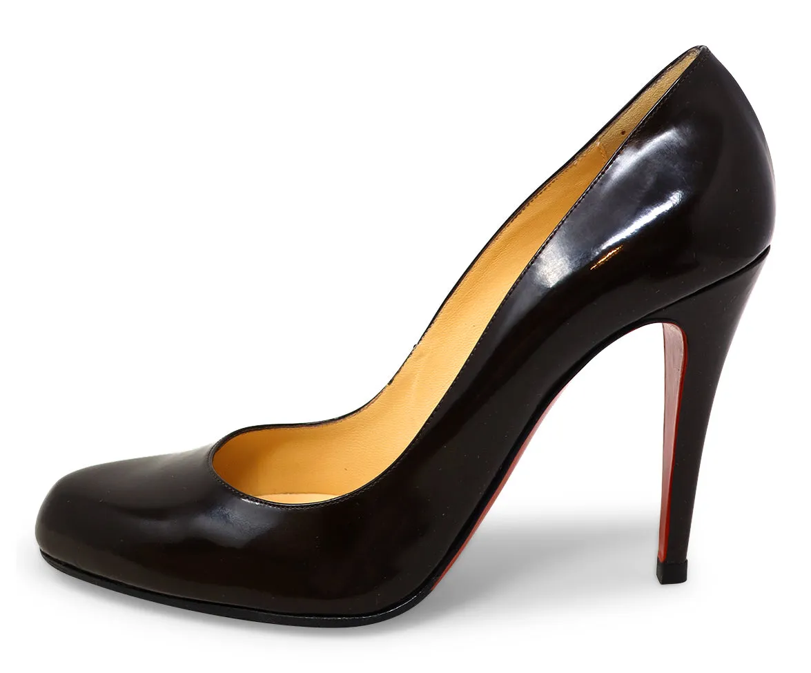 Christian Louboutin Brown Patent Leather Heels sz 9.5