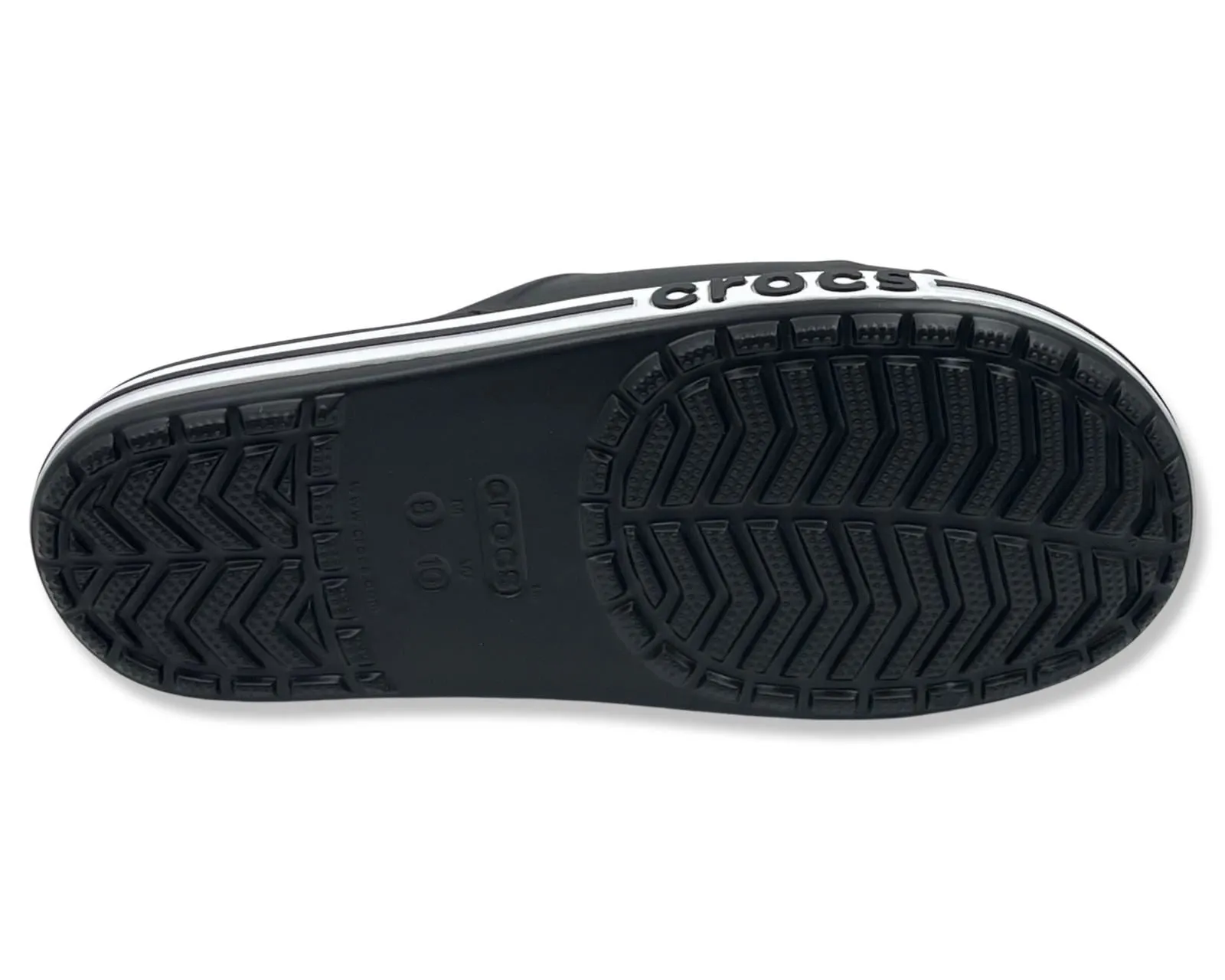 Crocs Bayaband Slide in Black and White For Men's