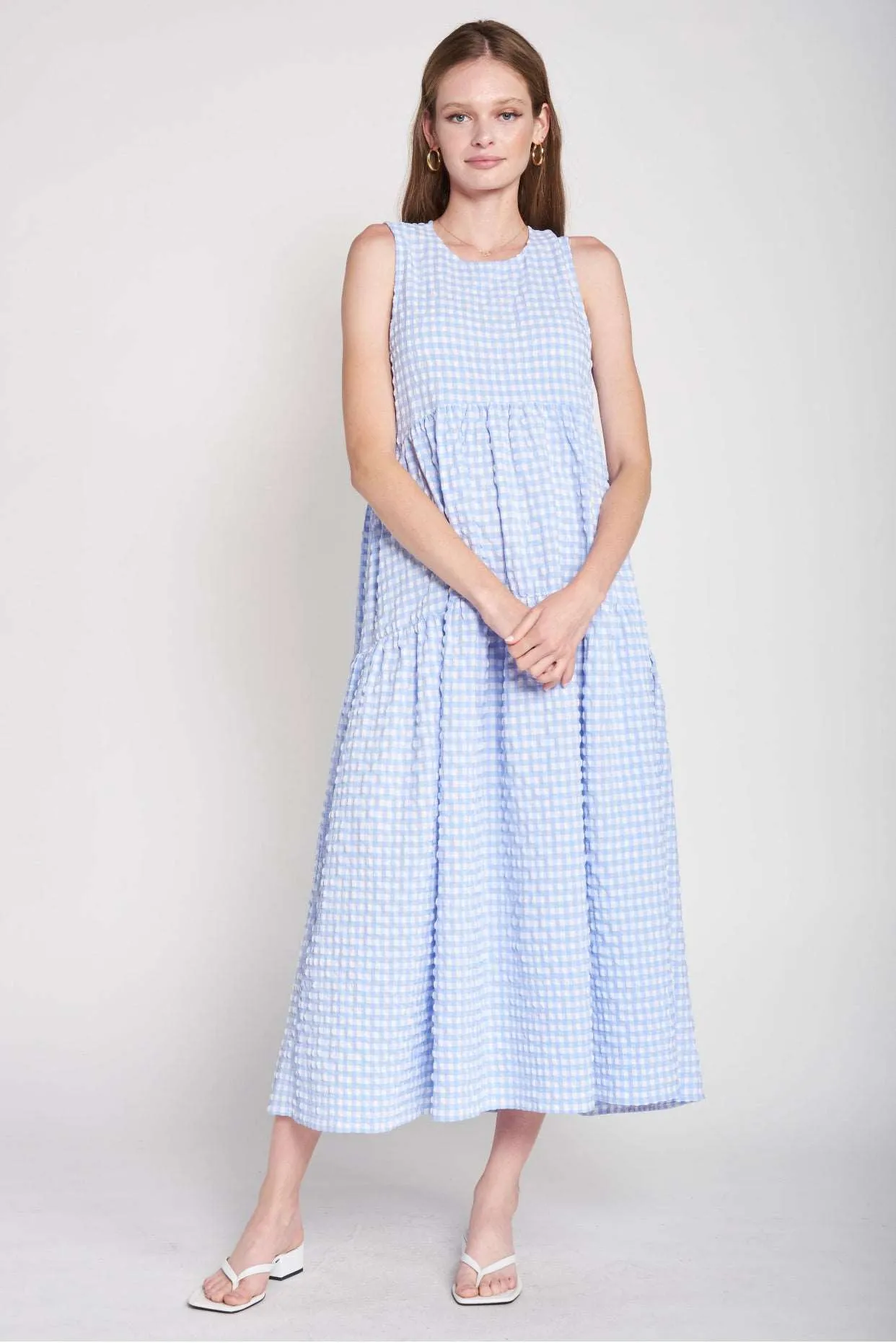 Format Gingham Midi Sundress