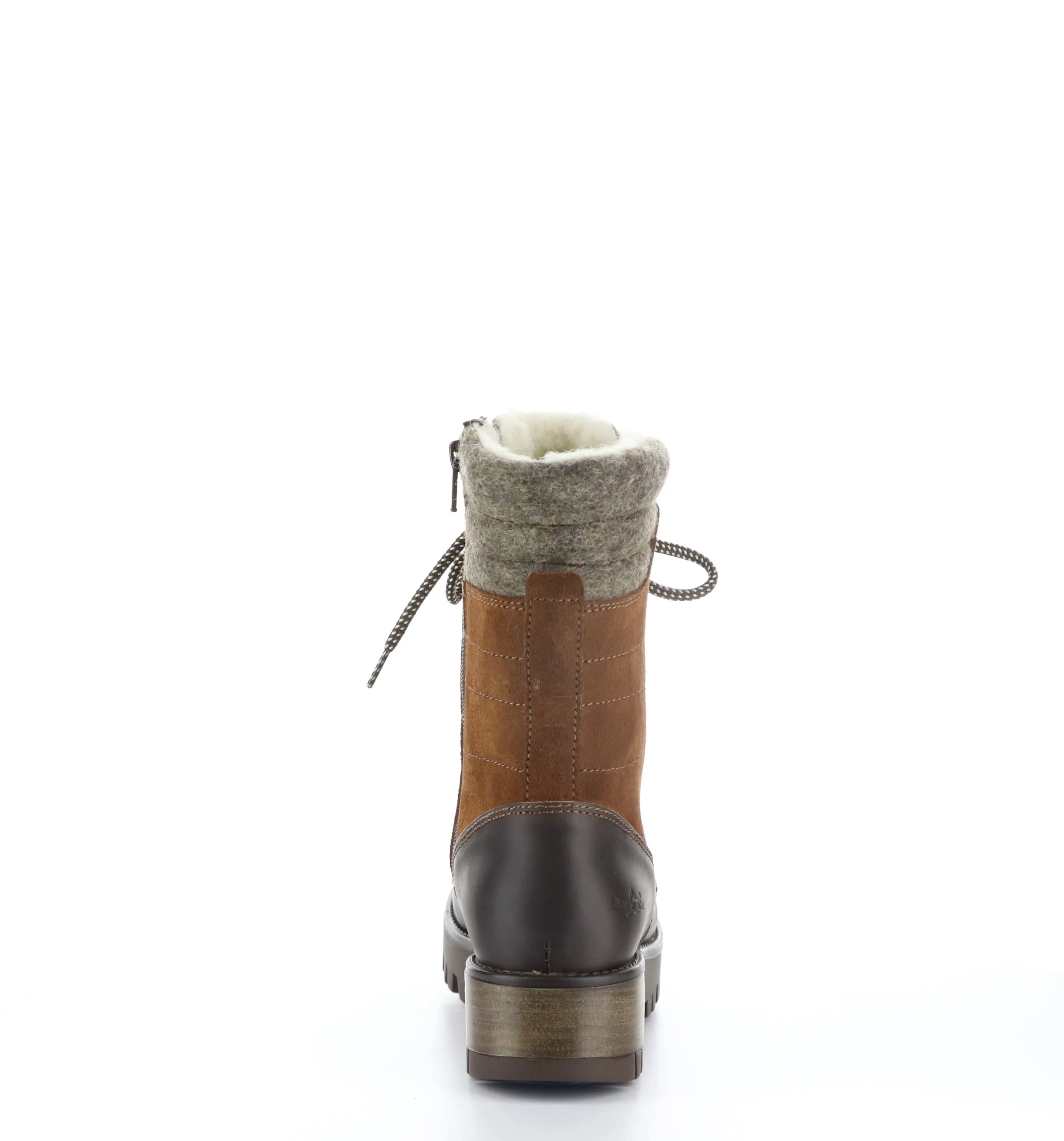 GALA PRIMA Dk Brown/Brandy/Brn Zip Up Boots