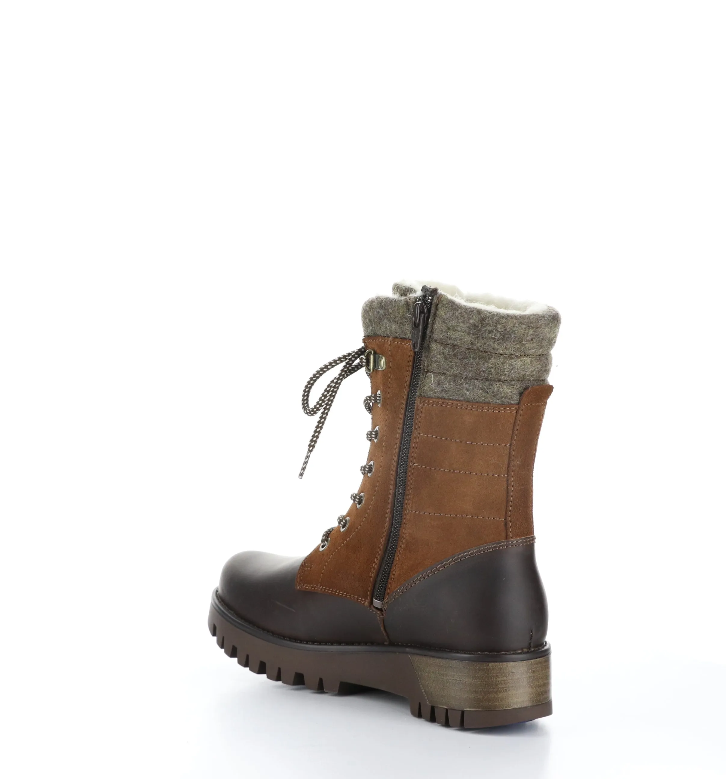 GALA PRIMA Dk Brown/Brandy/Brn Zip Up Boots