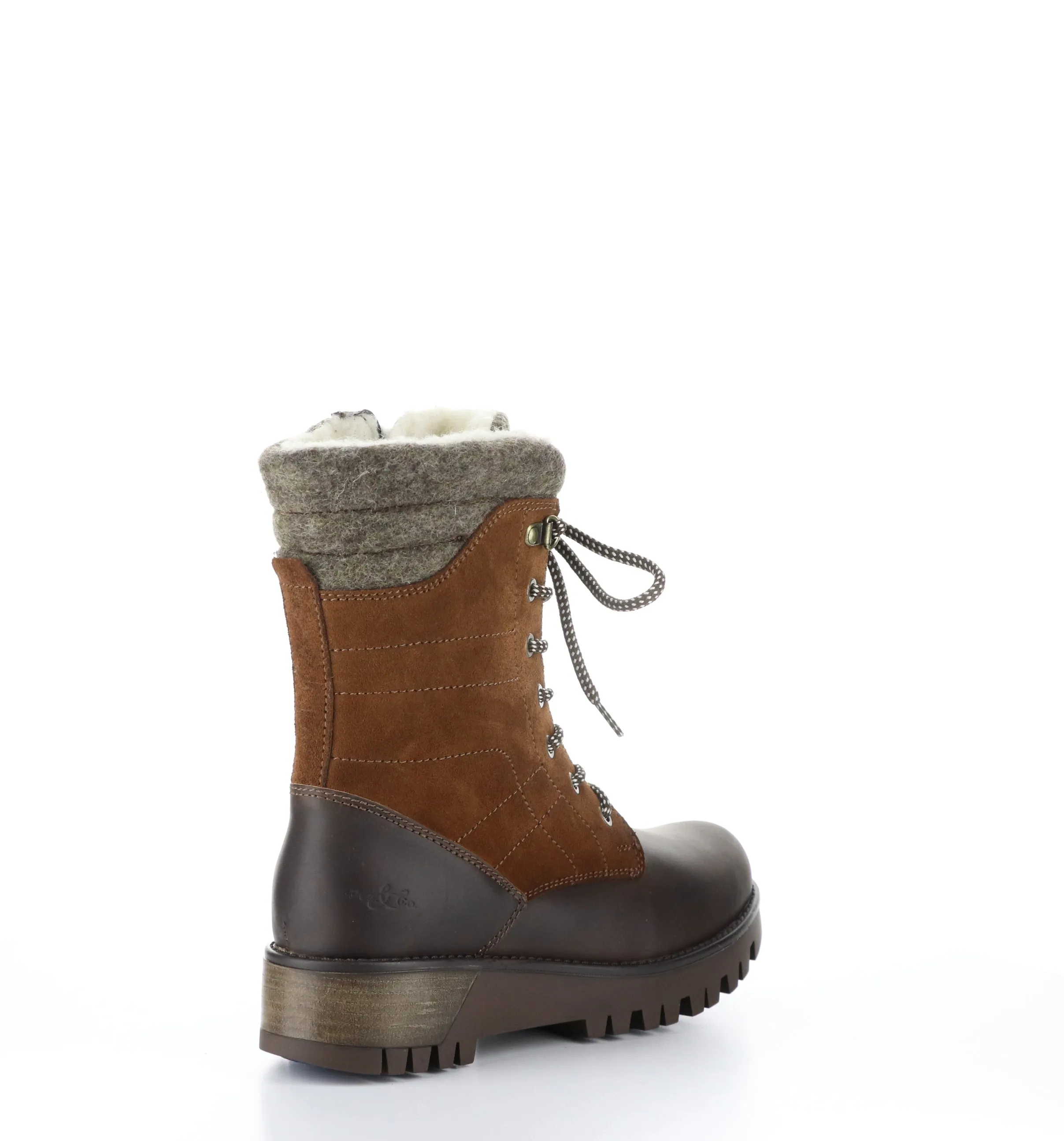 GALA PRIMA Dk Brown/Brandy/Brn Zip Up Boots