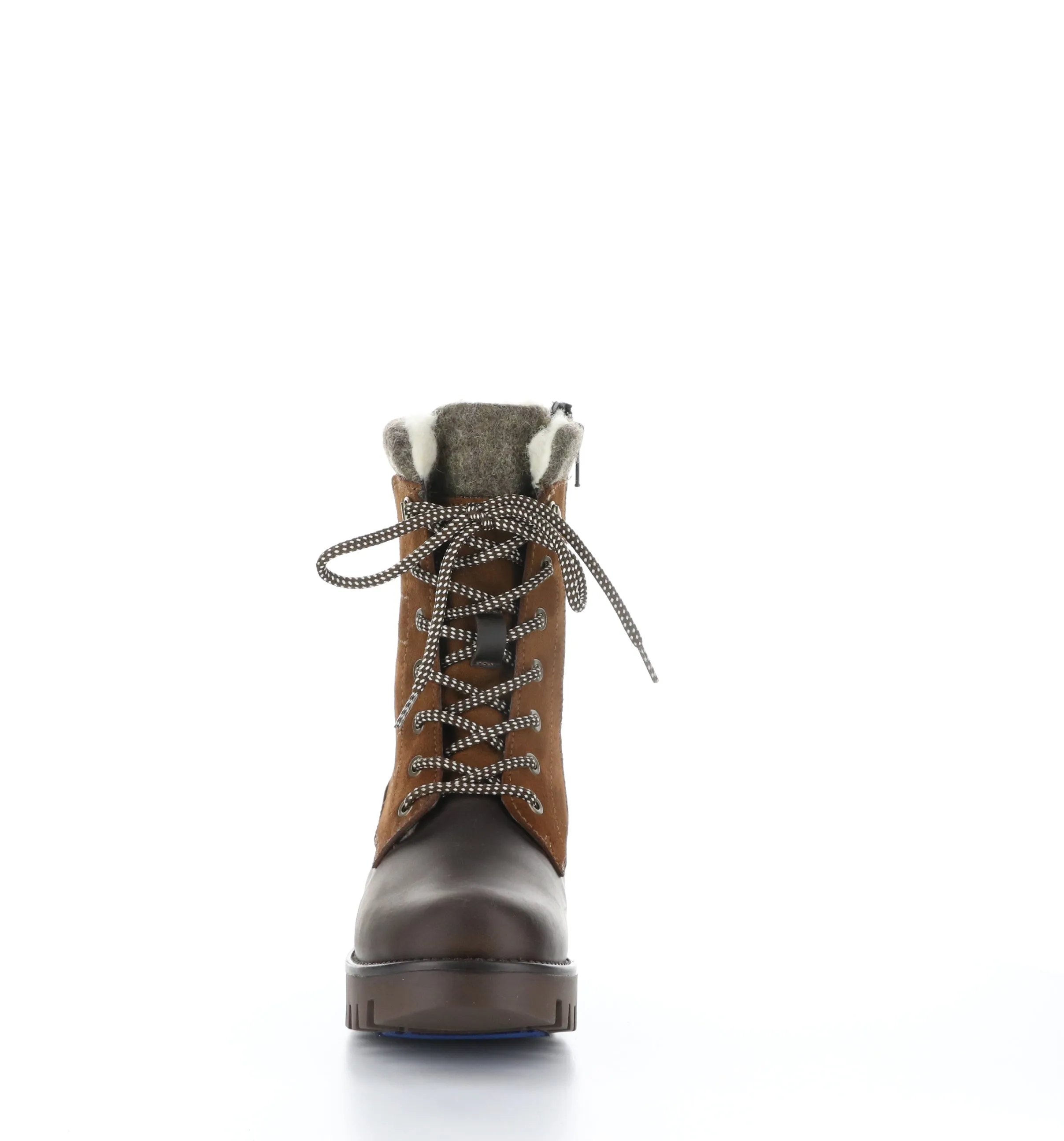 GALA PRIMA Dk Brown/Brandy/Brn Zip Up Boots
