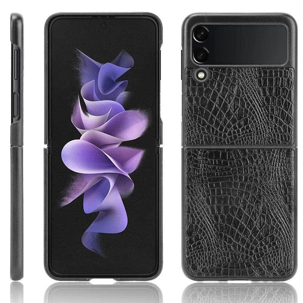 Galaxy Z Flip 3 Luxury Crocodile Skin Cover