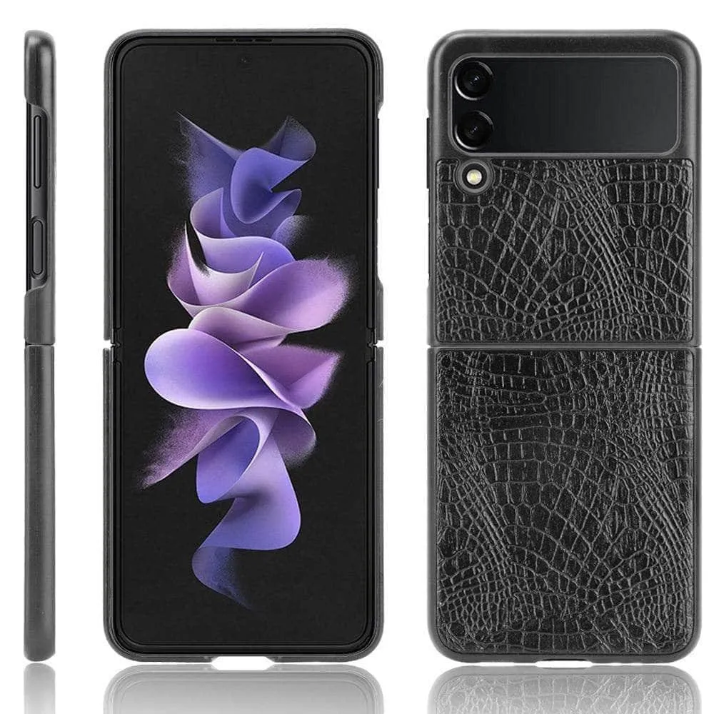 Galaxy Z Flip 3 Luxury Crocodile Skin Cover