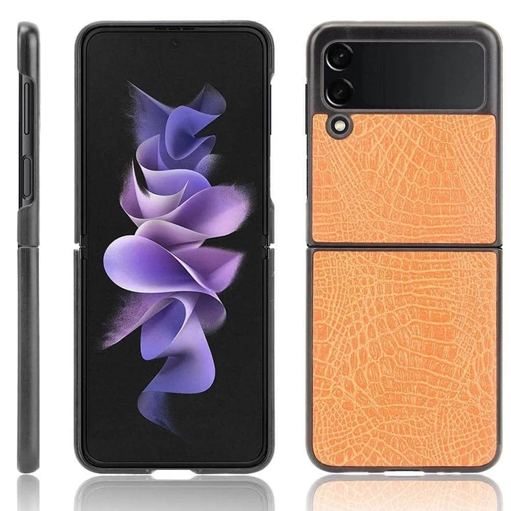 Galaxy Z Flip 3 Luxury Crocodile Skin Cover
