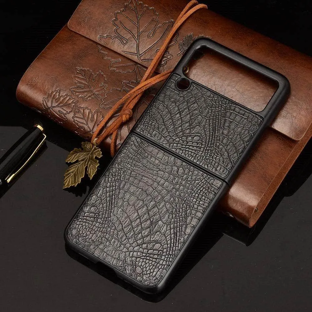 Galaxy Z Flip 3 Luxury Crocodile Skin Cover