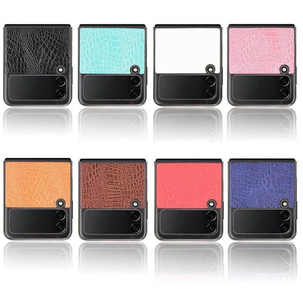 Galaxy Z Flip 3 Luxury Crocodile Skin Cover