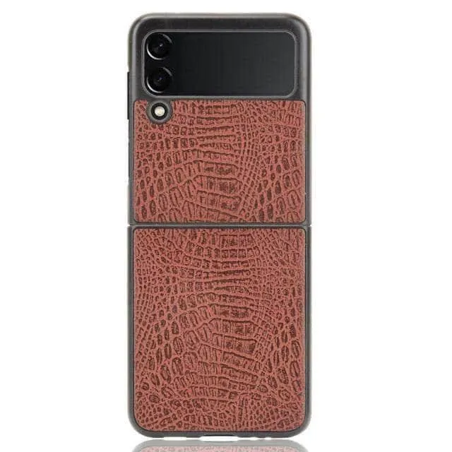Galaxy Z Flip 3 Luxury Crocodile Skin Cover