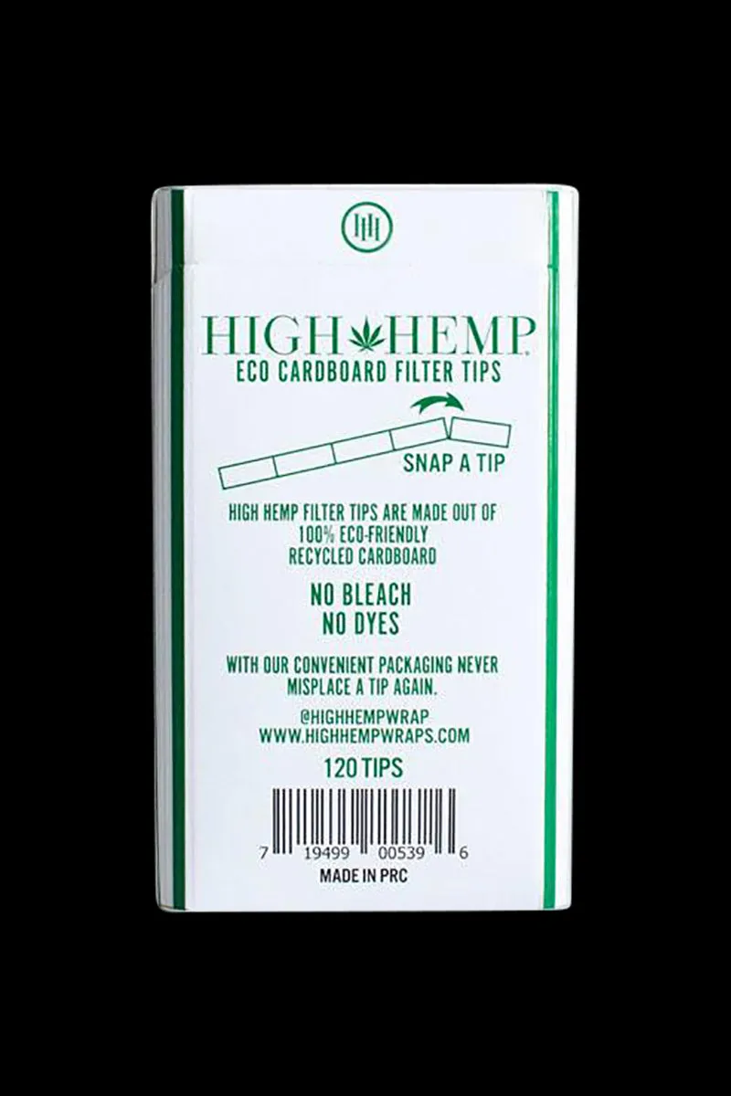 High Hemp Eco Cardboard Filter Tips - 12 Pack Bulk
