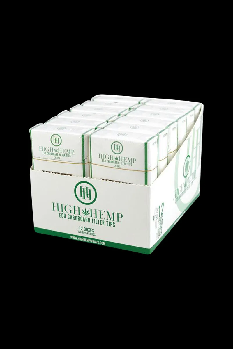 High Hemp Eco Cardboard Filter Tips - 12 Pack Bulk