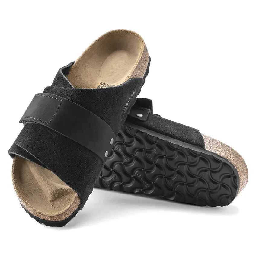 Kyoto Women - Black Nubuck and Suede Leather||Kyoto pour femmes - Nubuck et suède noir