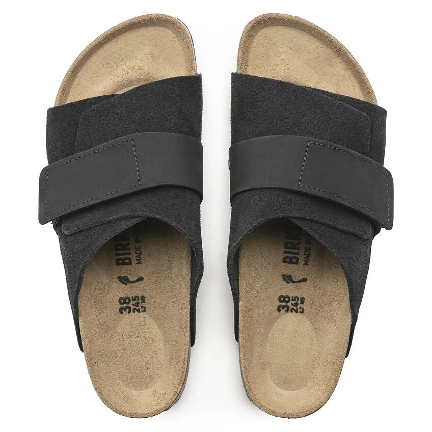 Kyoto Women - Black Nubuck and Suede Leather||Kyoto pour femmes - Nubuck et suède noir