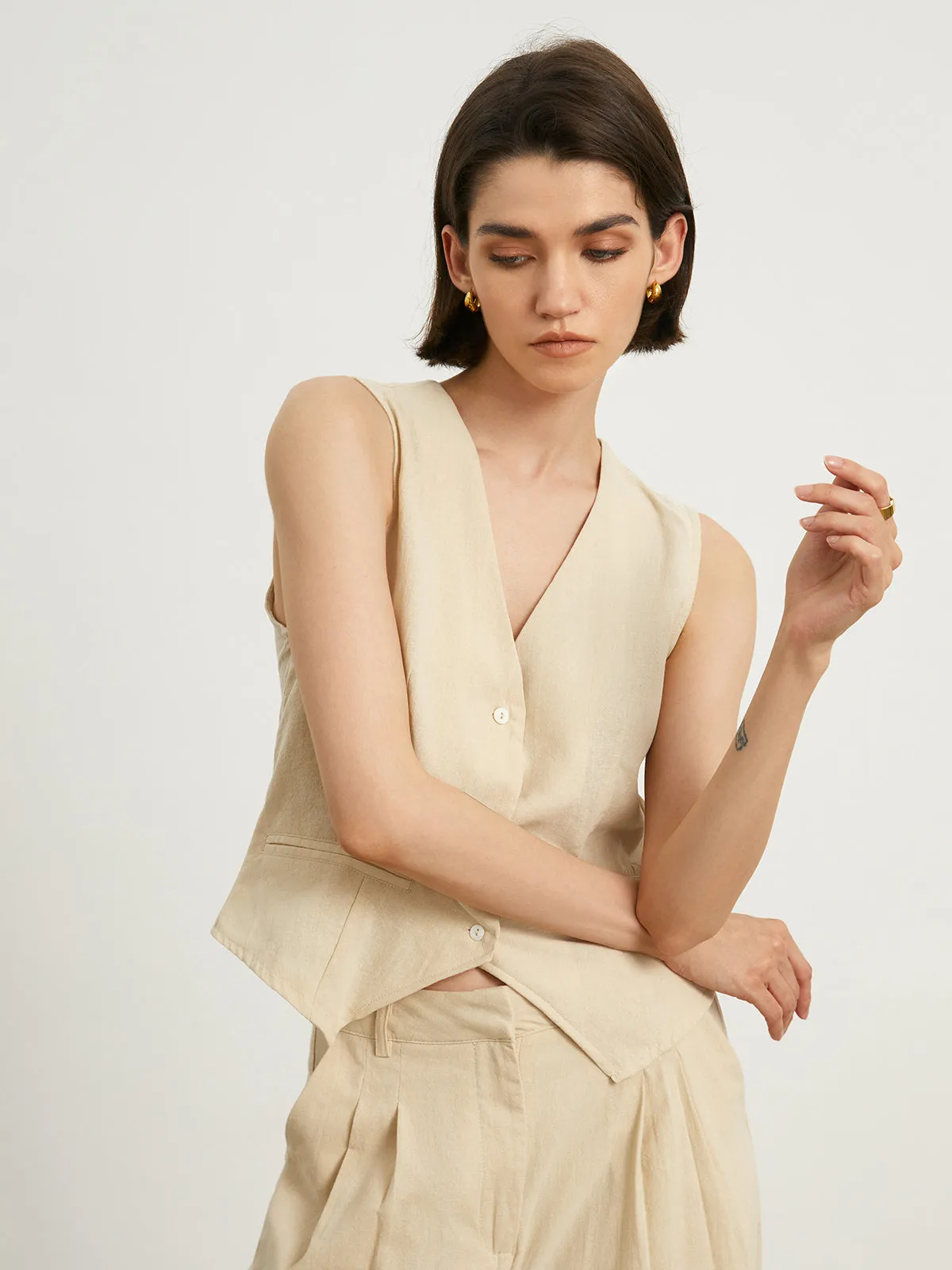 Lira Relaxed Fit Linen Pants Set