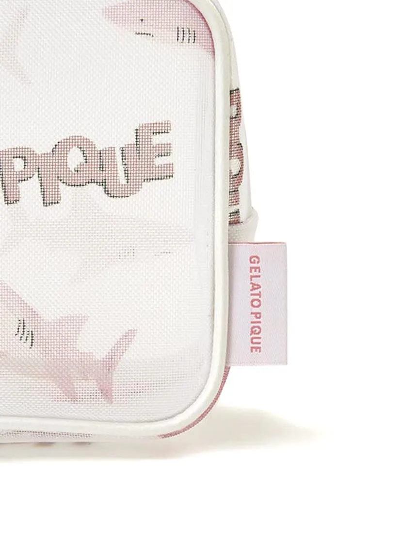 Mesh Shark Pattern Square Pouch Bag