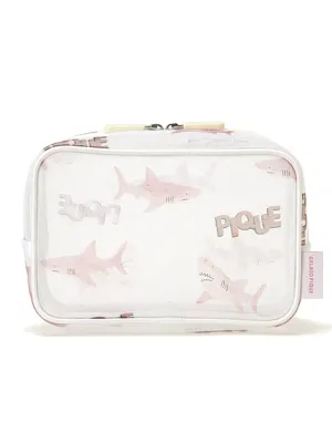 Mesh Shark Pattern Square Pouch Bag