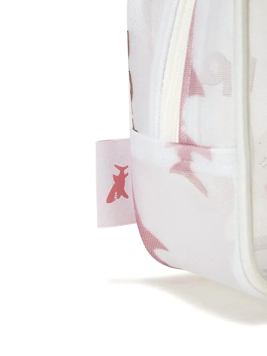 Mesh Shark Pattern Square Pouch Bag