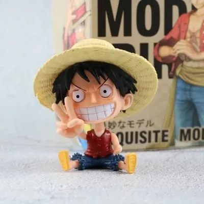 One Piece Straw Hat Luffy Anime Sitting Figurine | Anime Merchandise in India [PVC]