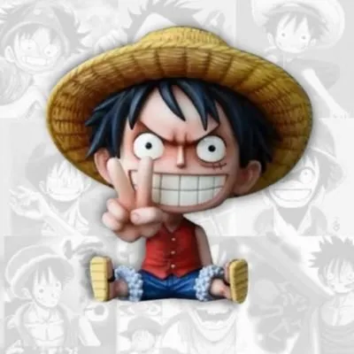 One Piece Straw Hat Luffy Anime Sitting Figurine | Anime Merchandise in India [PVC]