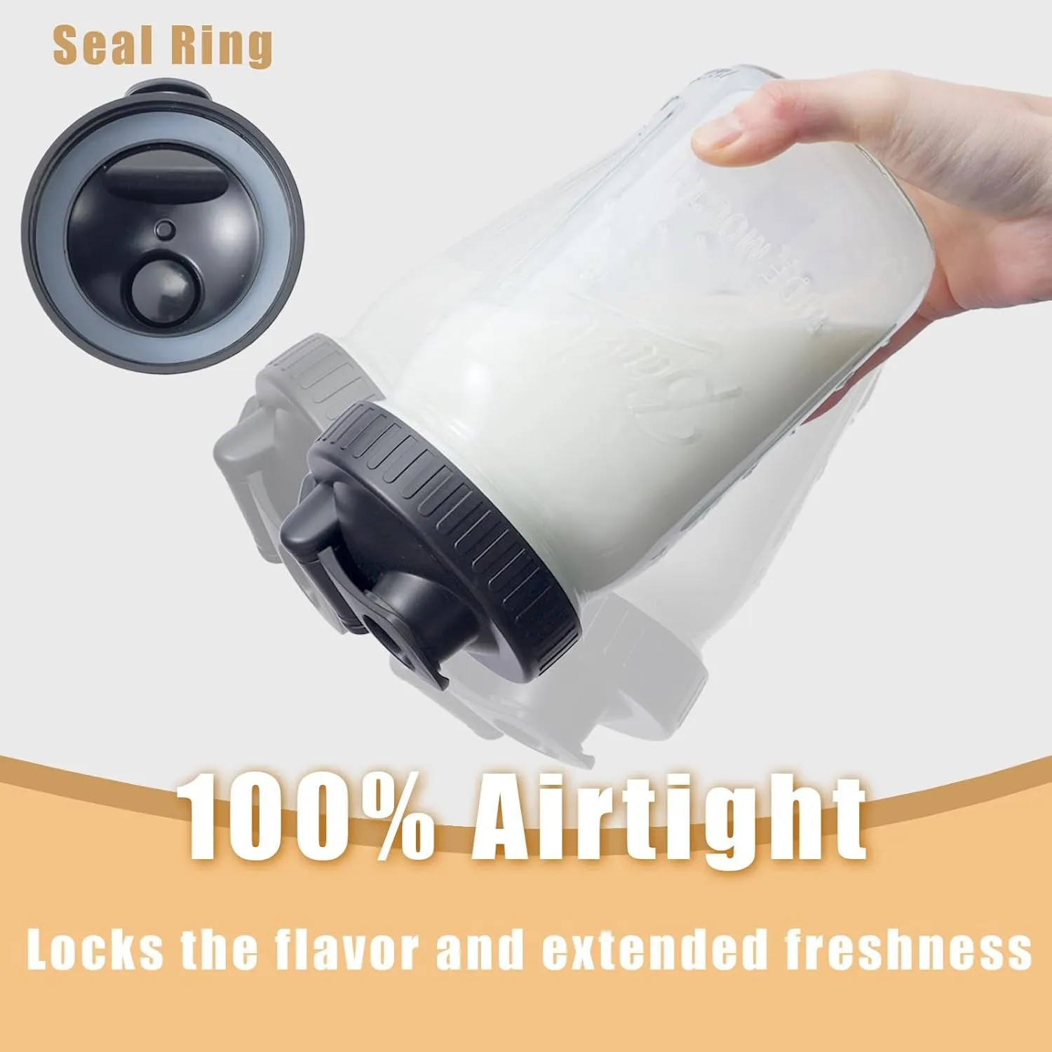Pour Spout Lids for Ball Wide Mouth Mason Jars, Airtight Canning Jar Flip Cap Top Lid for Drinking, Salad, Dressing Pouring, Leak-Proof, Pack of 4