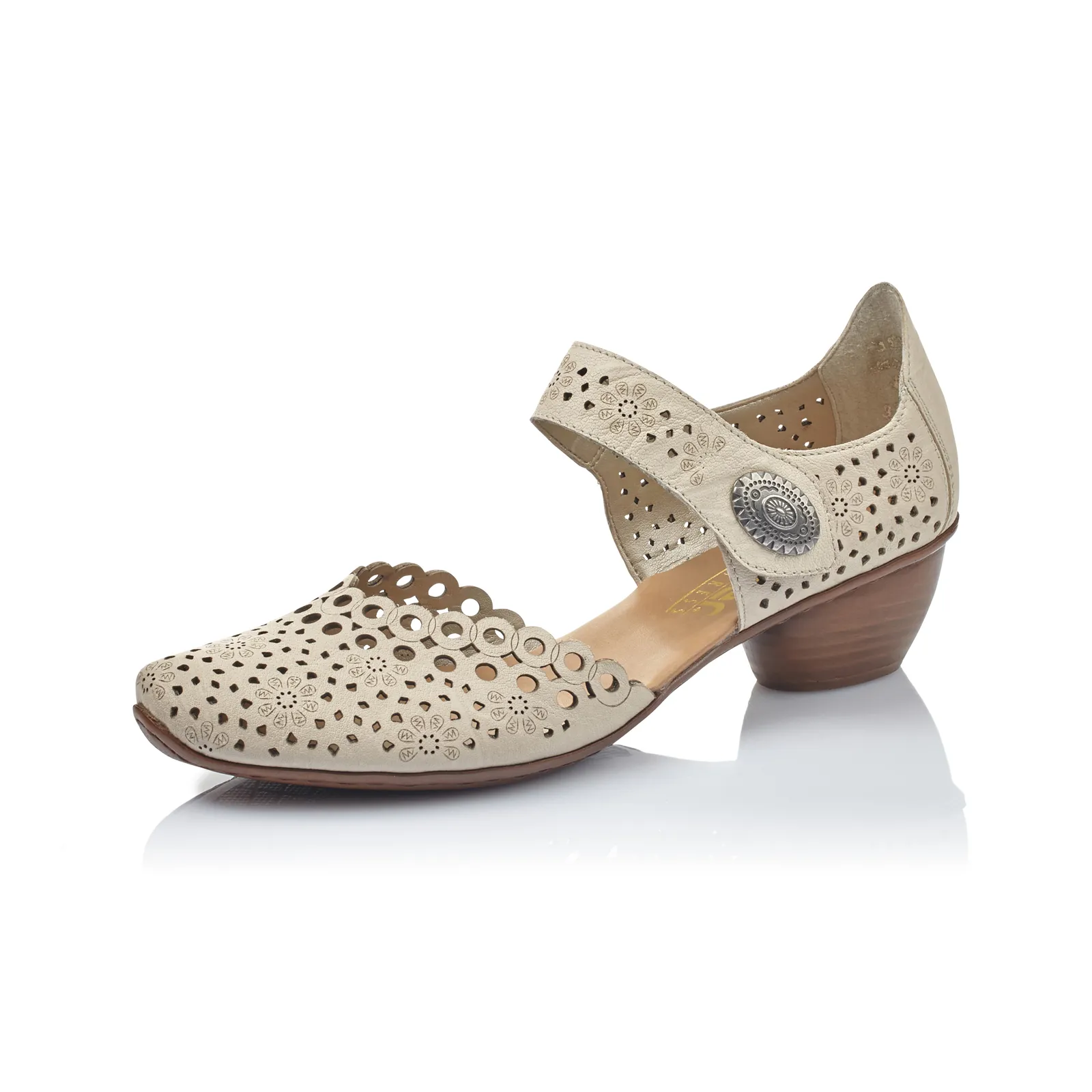Rieker Mirjam 43753-60 Heeled Sandal (Women) - Cream