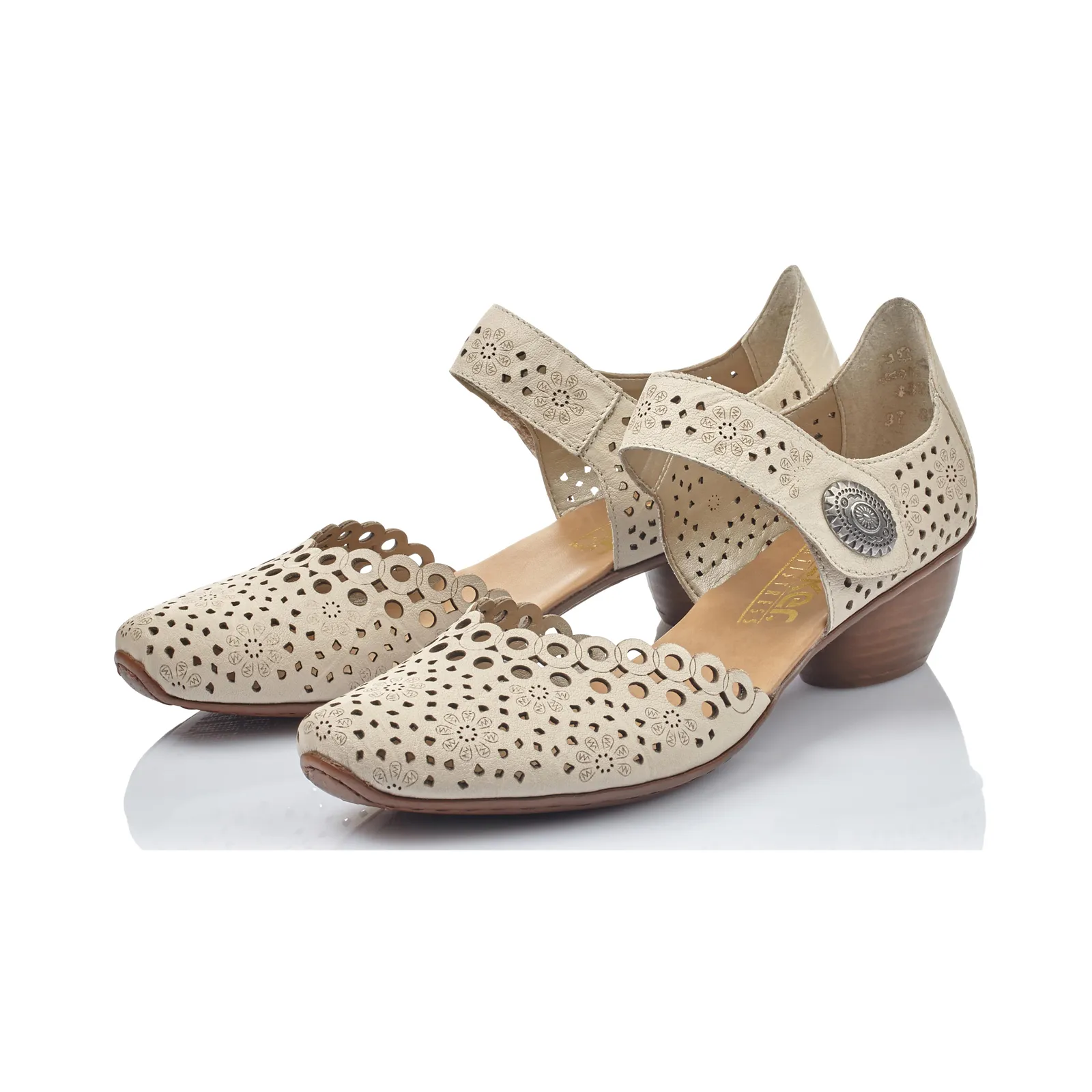 Rieker Mirjam 43753-60 Heeled Sandal (Women) - Cream