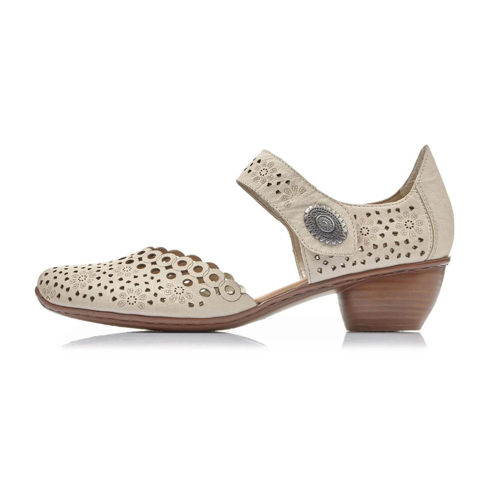 Rieker Mirjam 43753-60 Heeled Sandal (Women) - Cream