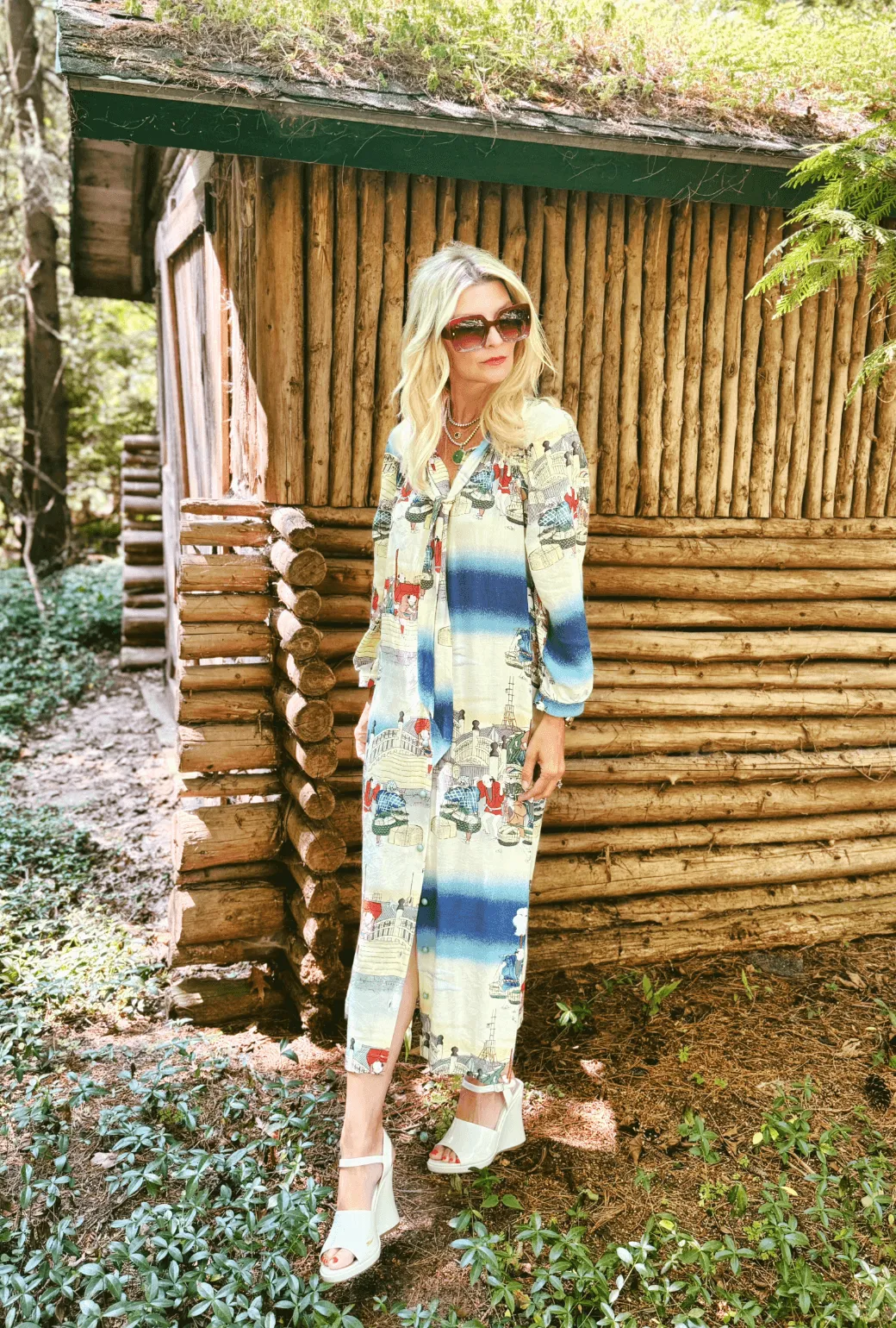 SAMPLE Bow Housecoat - Fishtown