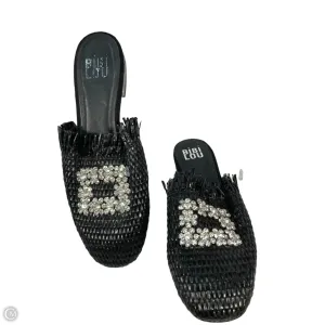 Shoes Flats By Clothes Mentor In Black & Silver, Size: 6.5