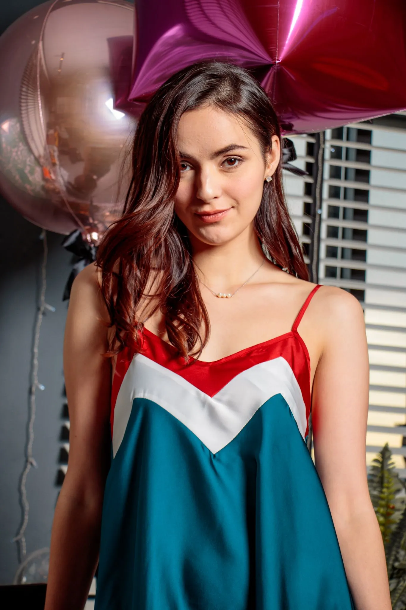 Sweetheart Colourblock Swing Dress in Timeless Teal