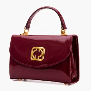 The Rosalinda Burgundy Leather Handbag