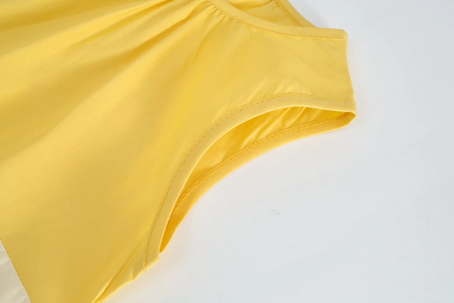 Tonal Color Block A-Line Sleeveless Dress