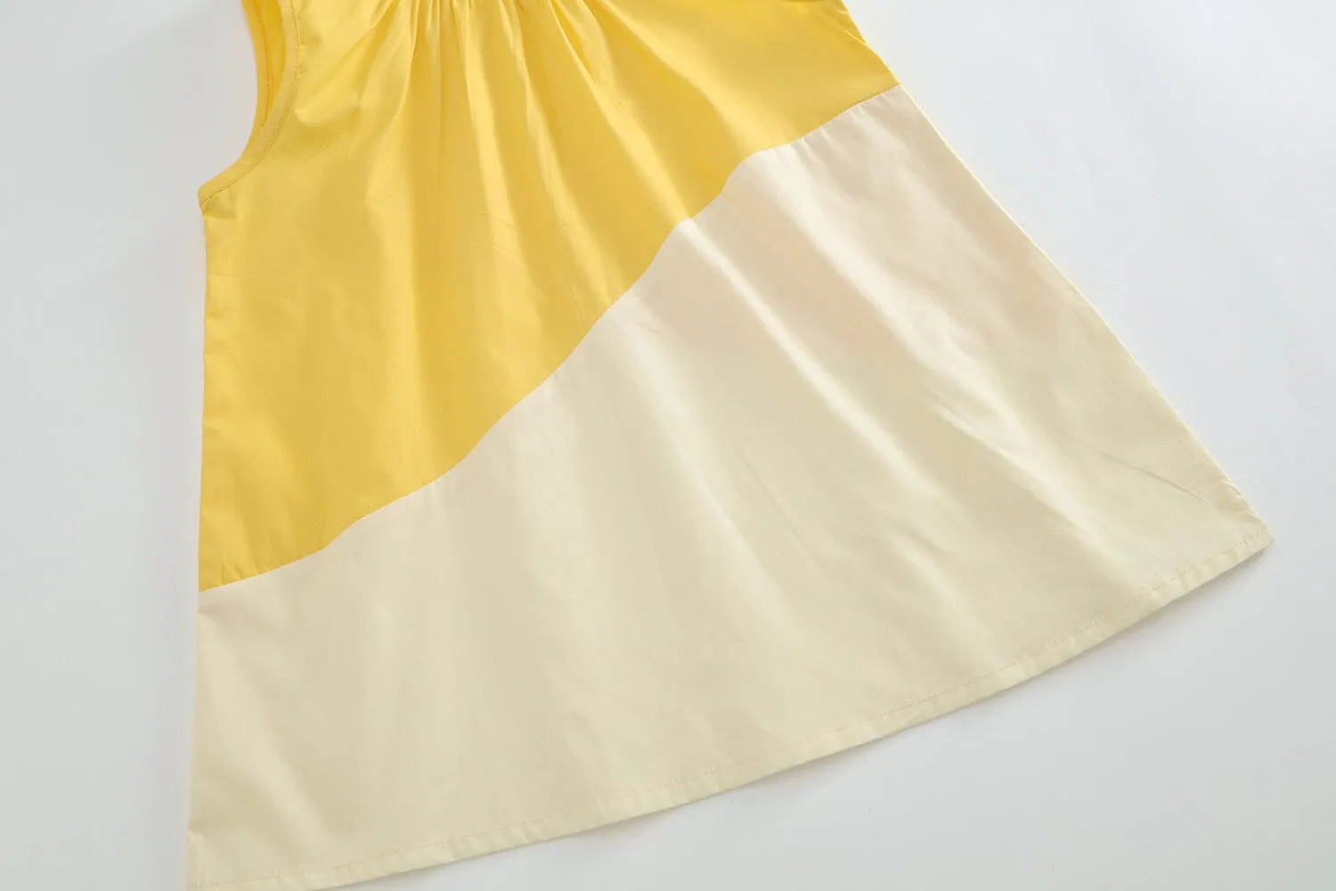 Tonal Color Block A-Line Sleeveless Dress